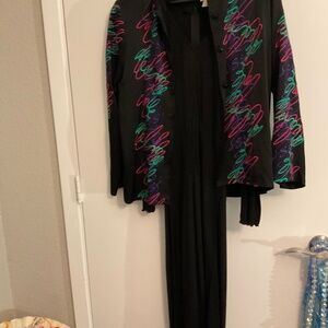 Caroline Charles London dress with  jacket size 8. Vintage